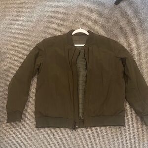 Lululemon Men's Olive Reversible Bomber Jacket